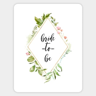 Bride to Be Floral Sticker